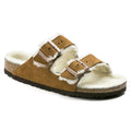 BIRKENSTOCK ARIZONA SHEARLING SUEDE MINK KARVAVUORILLISET MOKKASANDAALIT