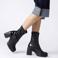 BARCELONETA BLACK ULTRALIGHT LEATHER ANKLE BOOTS