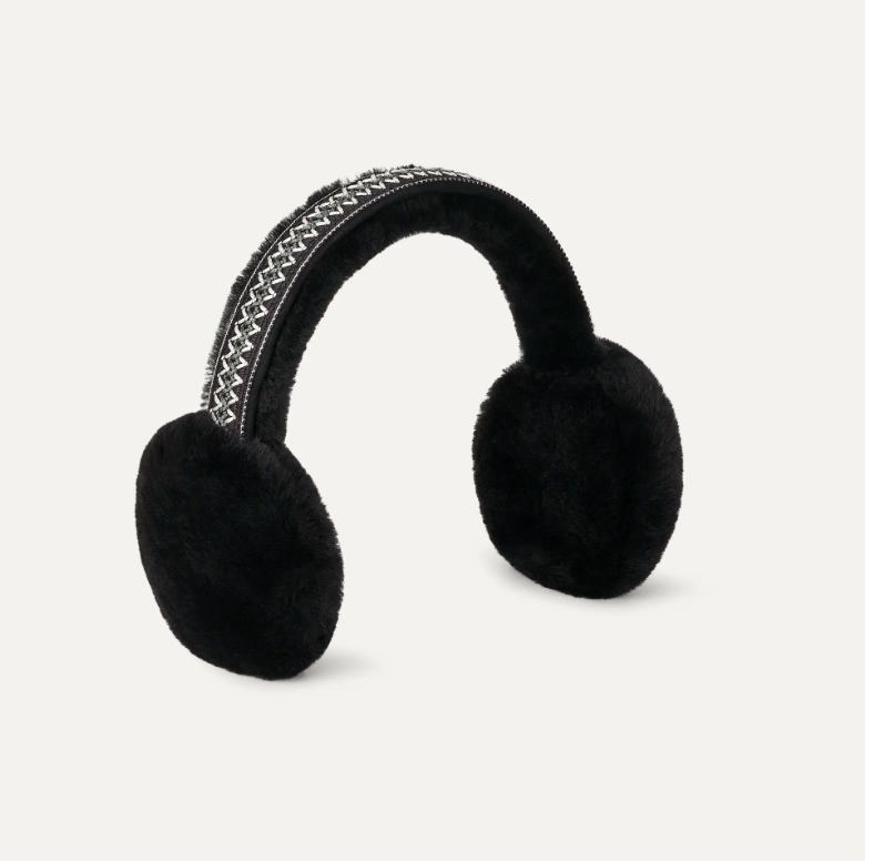 UGG EARMUFFS TASMAN SHEEP BLACK SHEEP FUR EAR PROTECTIONS – ZIO