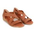 NAYARA SOFT LEATHER CHESTNUT LEATHER SANDALS