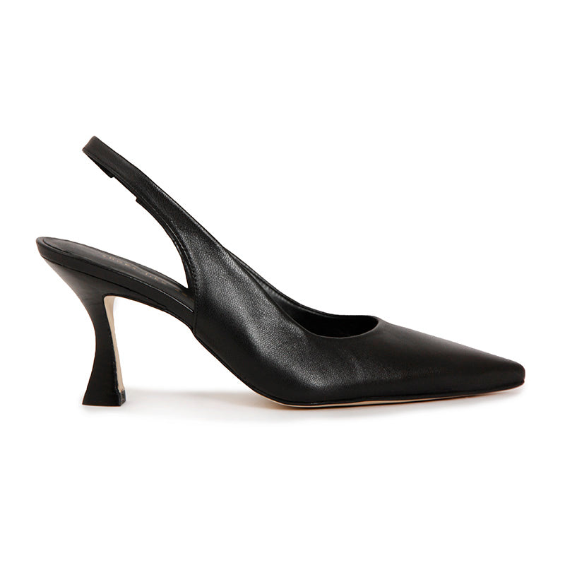 Shoes Like Candy Bella Slingback Napa Soft Black Leather