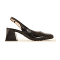 KARLA LACK BLACK PATENT LEATHER SHOES SLINGBACK