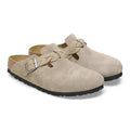 BIRKENSTOCK BOSTON BRAIDED SUEDE TAUPE MOKKACLOGS