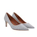 COCO PUMP GLITTER SILVER LEATHER SHOES