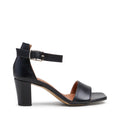 THERE BLACK LEATHER SANDALS