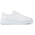 RUNNER UP OPTIC WHITE LEATHER SNEAKERS